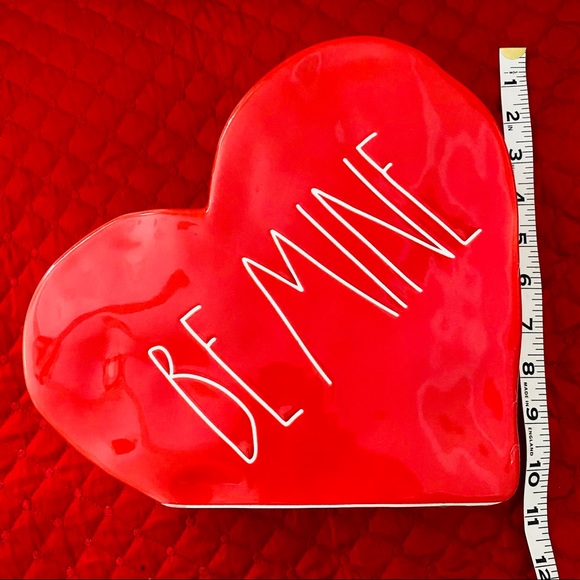 Rae Dunn Valentine B Mine Large Ceramic Heart SOLD - Picture 3 of 4